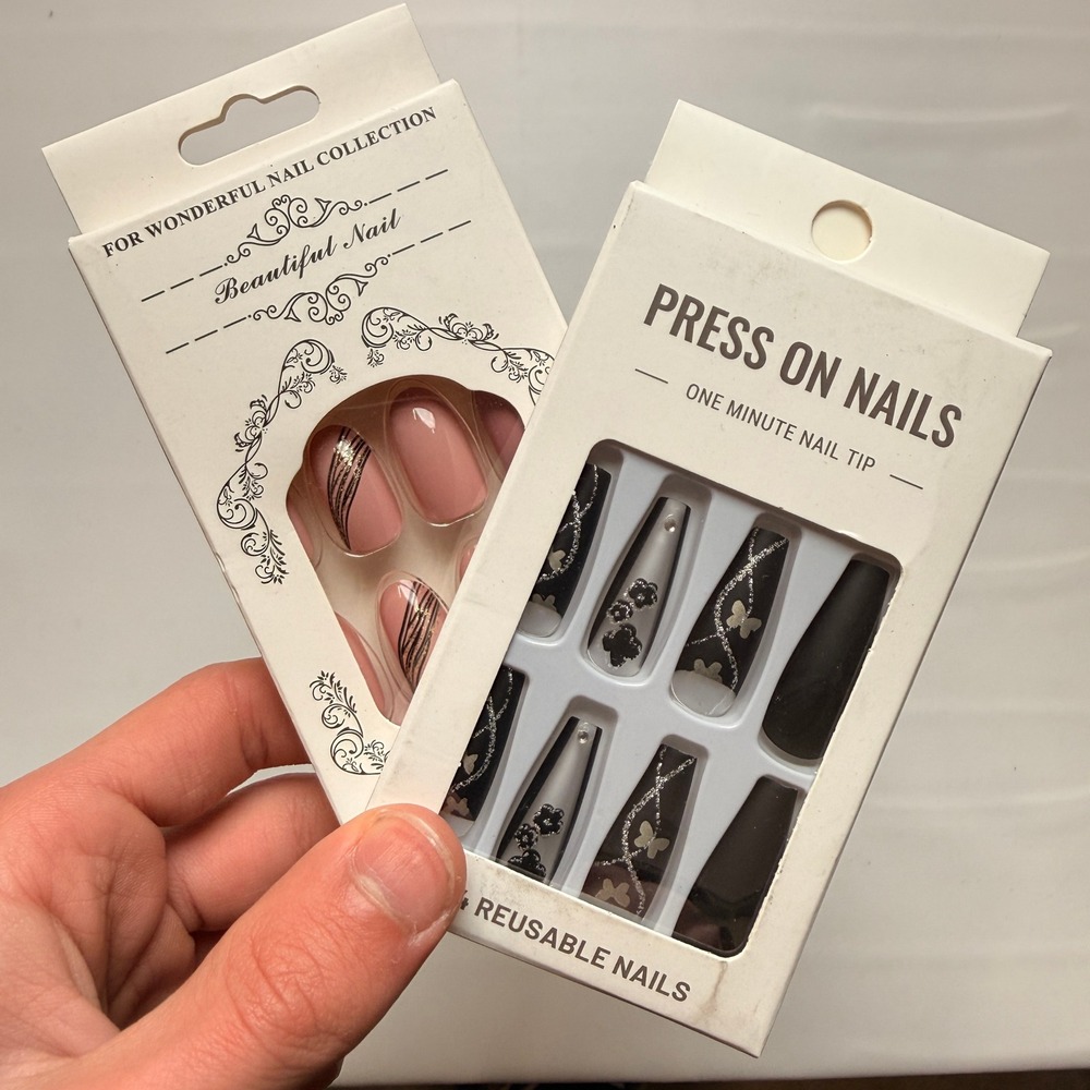 Lot of 10 Pack of 24 New False Press On Nails Assorted Designs and Colors №N36 - Picture 6 of 6